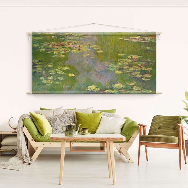 Moderne Wandteppiche Claude Monet - Grüne Seerosen