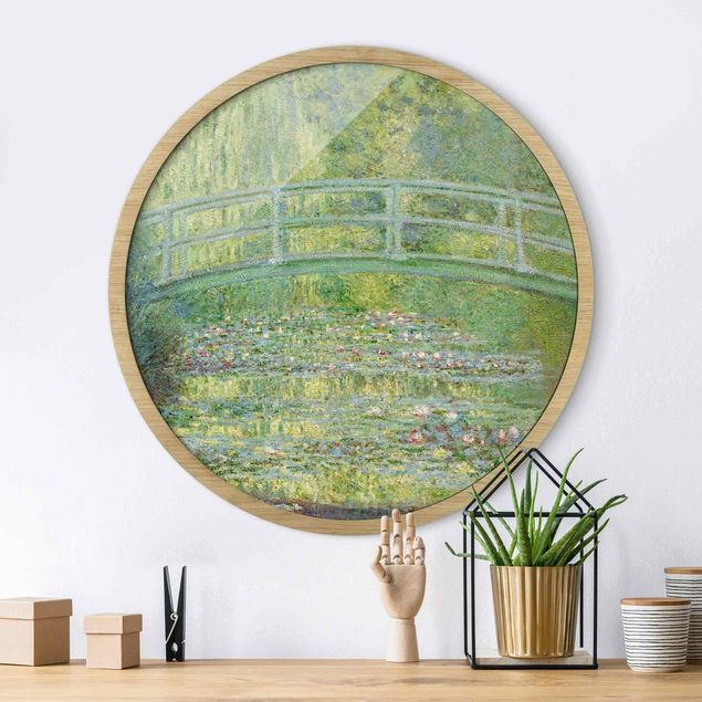 Wandbild rund Claude Monet - Japanische Brücke