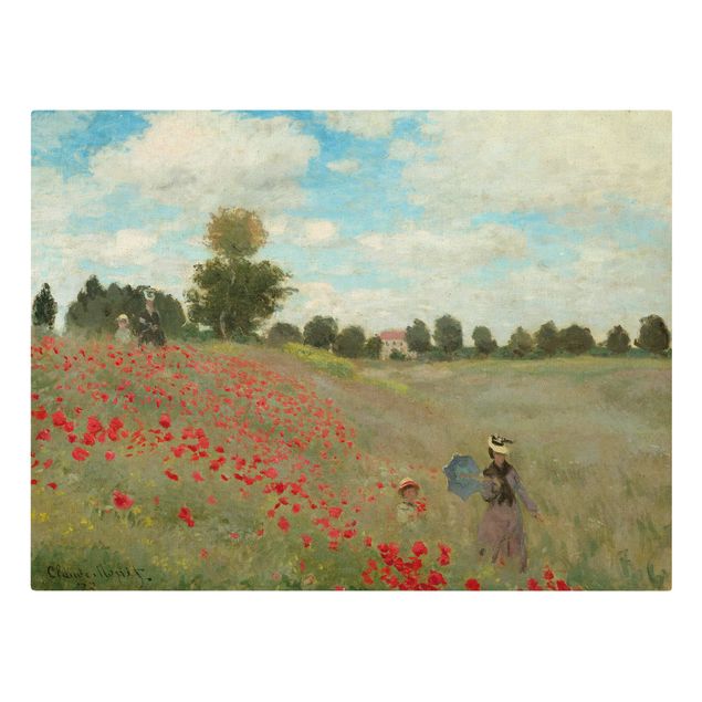 Wandbilder Natur Claude Monet - Mohnfeld bei Argenteuil