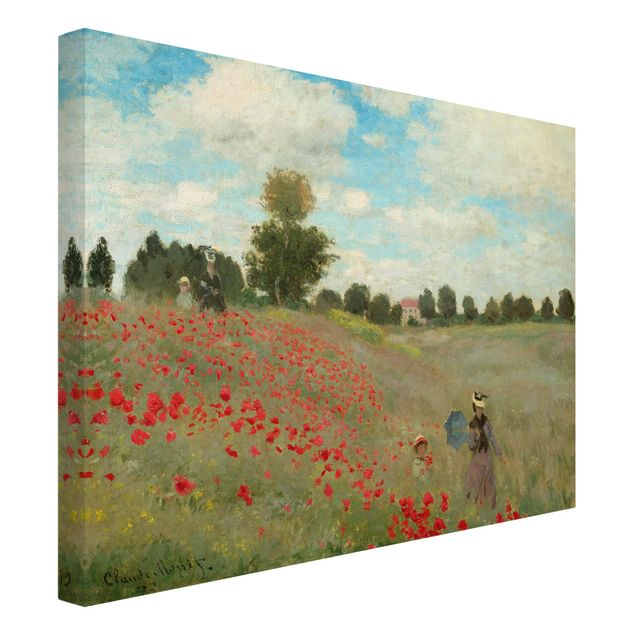Kunstdrucke auf Leinwand Claude Monet - Mohnfeld bei Argenteuil