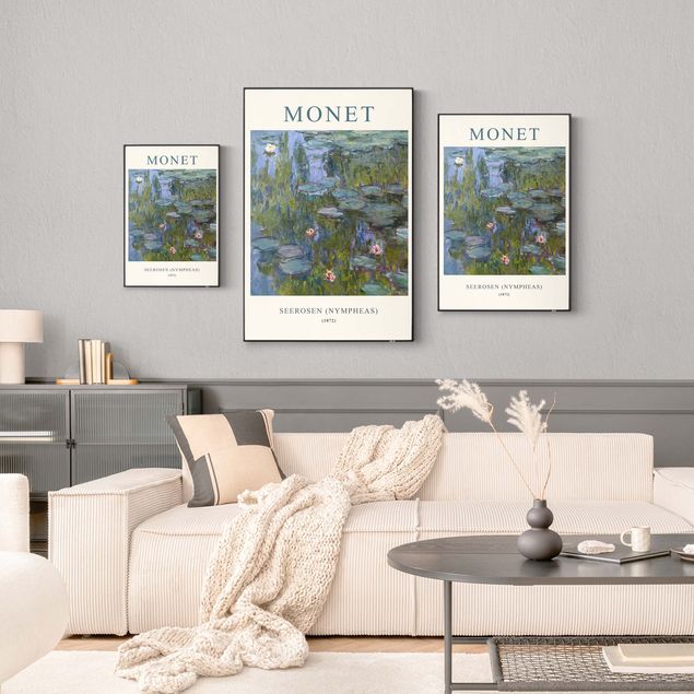 Wandbilder Kunstdruck Claude Monet - Seerosen (Nympheas) - Museumsedition