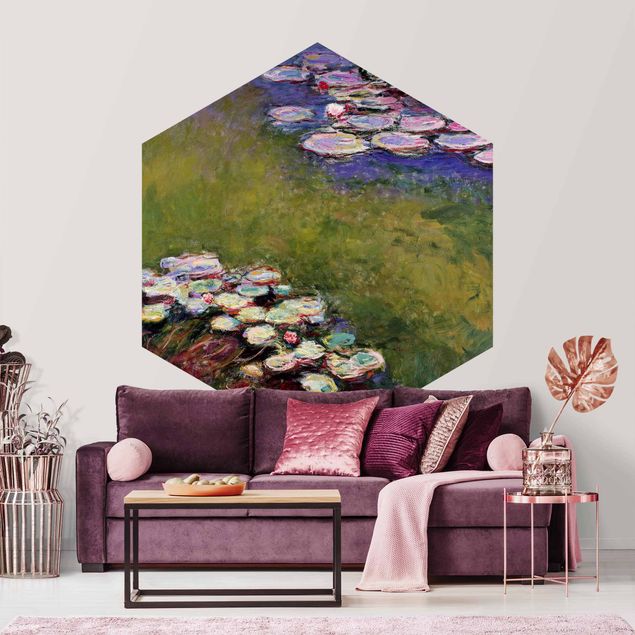 Hexagon Tapete Claude Monet - Seerosen