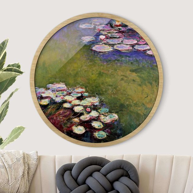 Wandbild rund Claude Monet - Seerosen