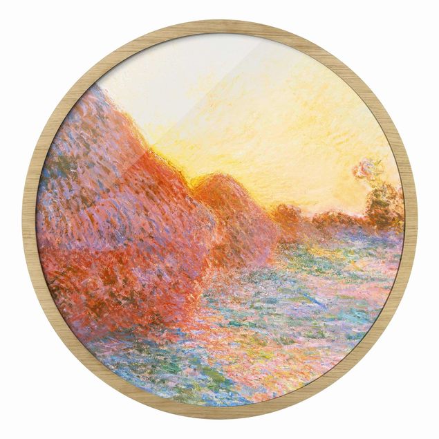 Kunstdrucke mit Rahmen Claude Monet - Strohschober