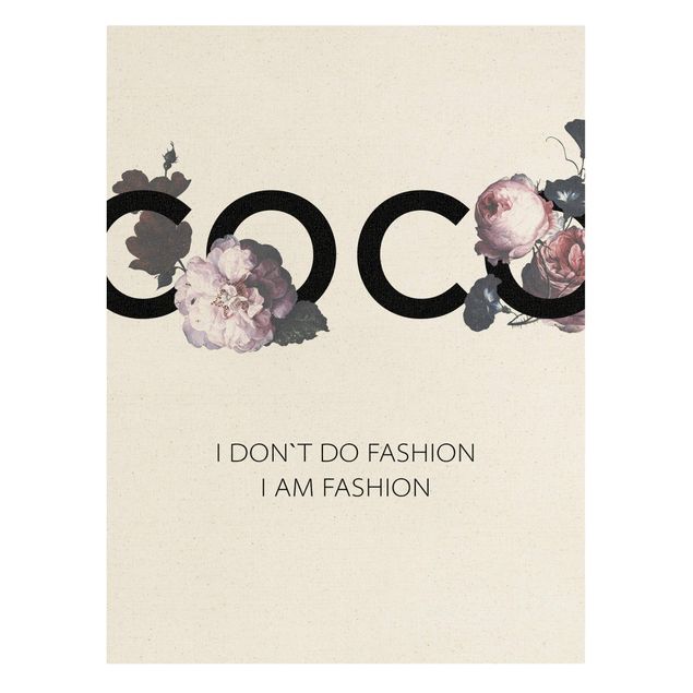 Bilder auf Leinwand COCO - I don´t do fashion Rosen