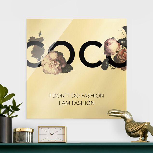 Wandbilder Glas XXL COCO - I don´t do fashion Rosen