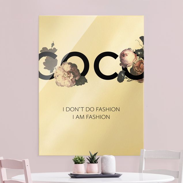 Glasbilder Pflanzen COCO - I don´t do fashion Rosen
