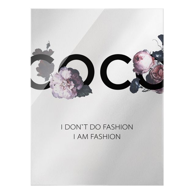 Glas Wandbilder COCO - I don´t do fashion Rosen