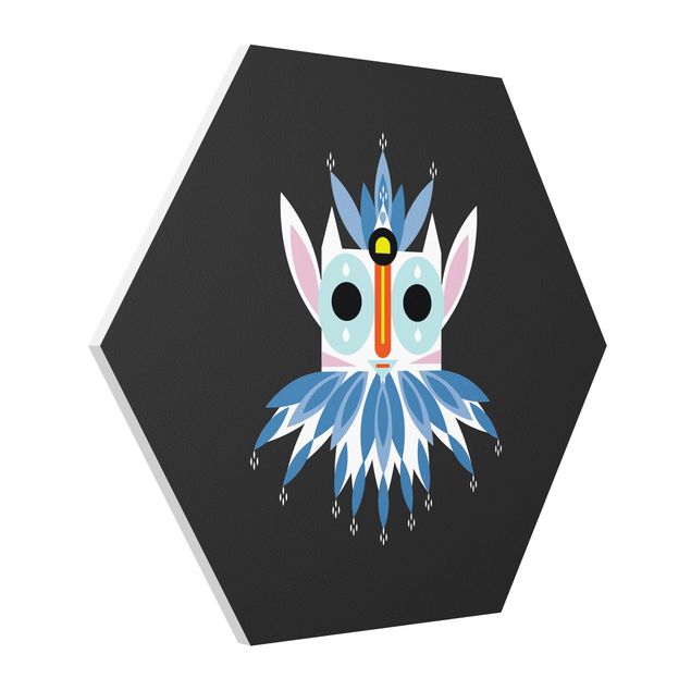 Hexagon-Forexbild - Collage Ethno Maske - Gnom