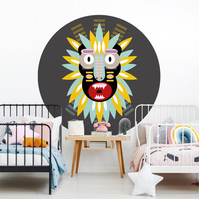 Fototapete modern Collage Ethno Maske - King Kong