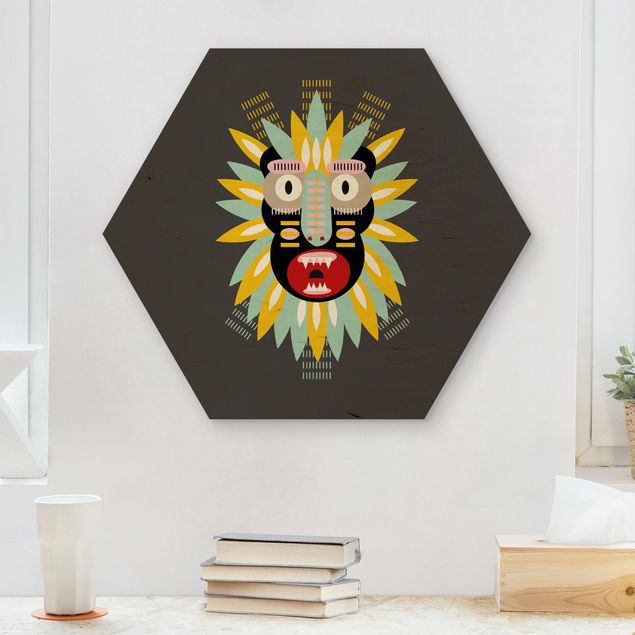 Bilder für die Wand Collage Ethno Maske - King Kong