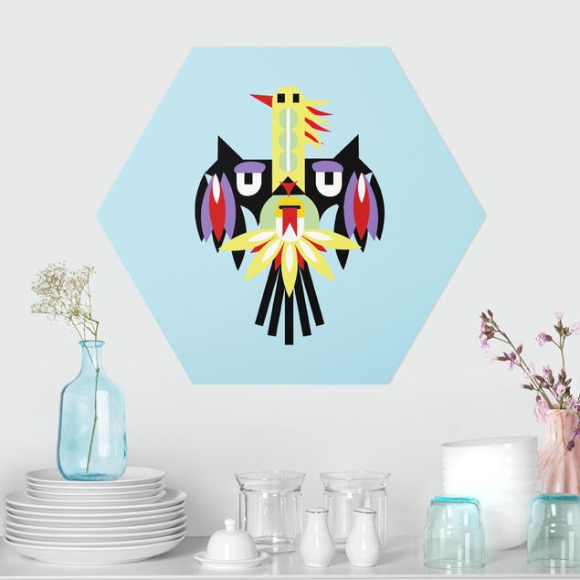 Wandbilder Tiere Collage Ethno Monster - Flügel