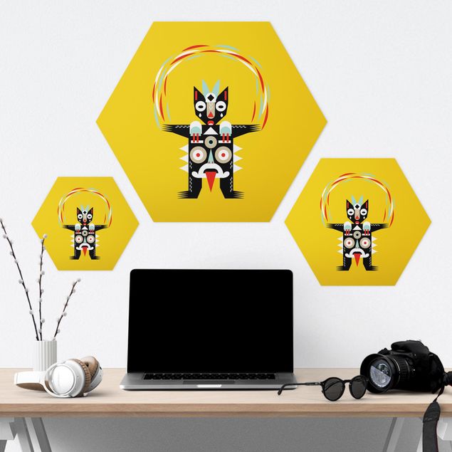 Hexagon-Forexbild - Collage Ethno Monster - Jongleur