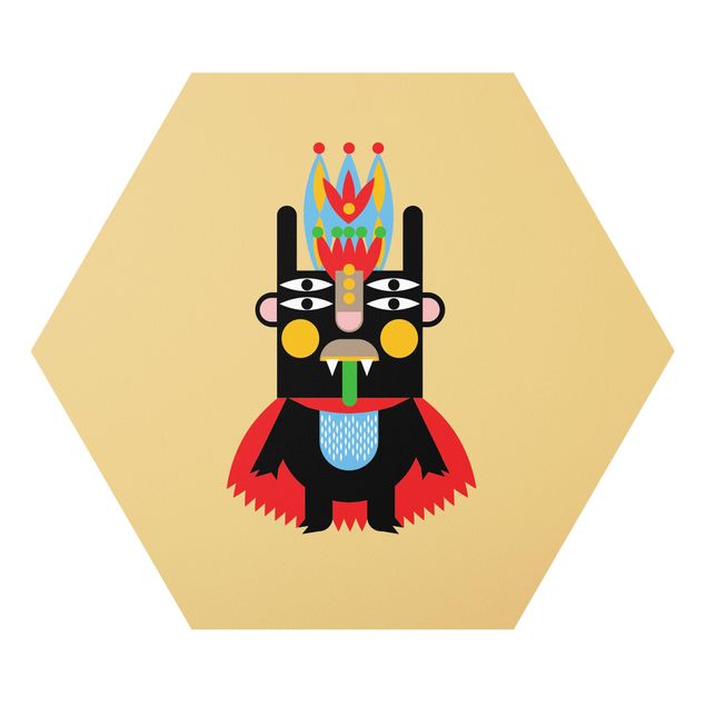 Hexagon-Forexbild - Collage Ethno Monster - König
