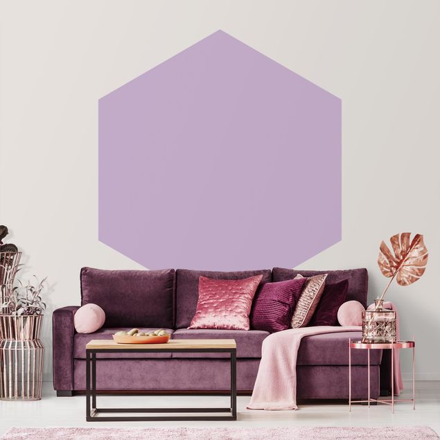 Hexagon Tapete Colour Lavender