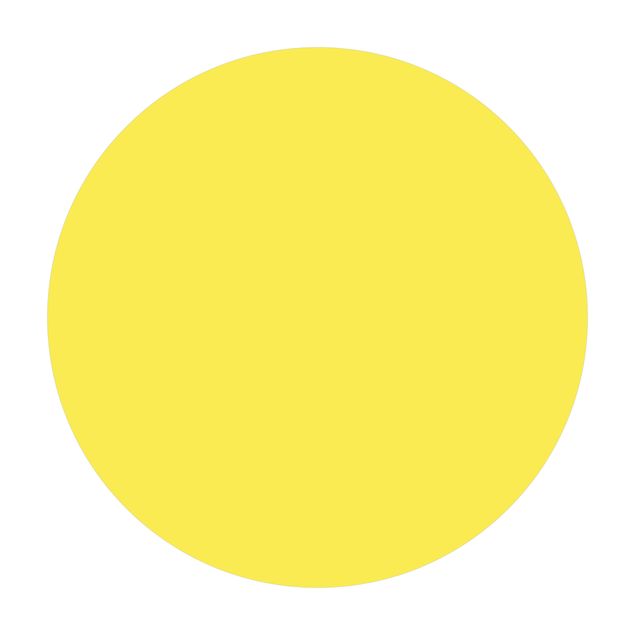 Runder Vinyl-Teppich - Colour Lemon Yellow