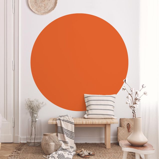runde Fototapete Colour Orange