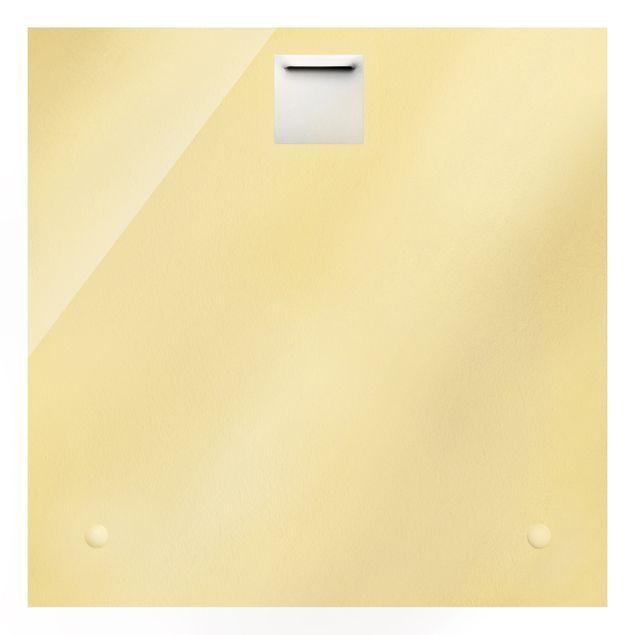 Glasbild - Cosmea in zarten Cremetönen - Quadrat
