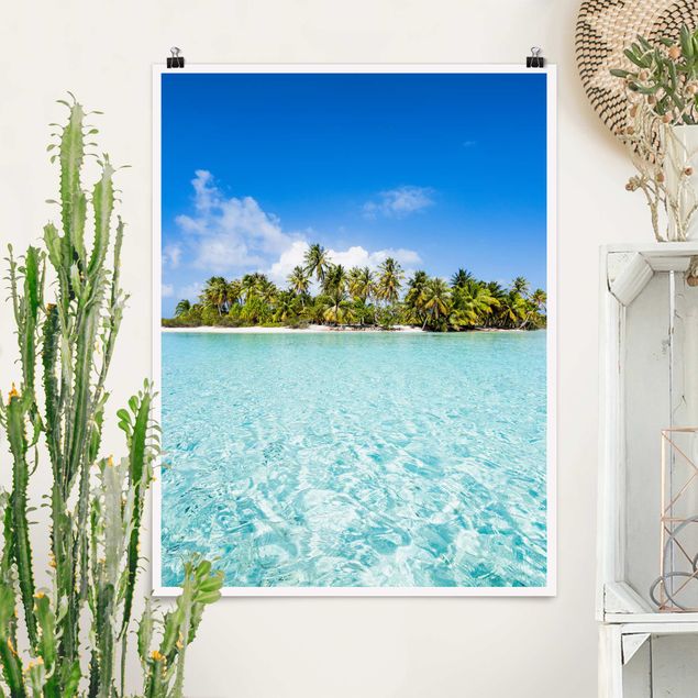 Blumen Poster Crystal Clear Water