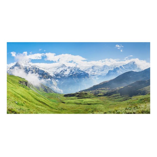 Foto auf Alu Dibond Schweizer Alpenpanorama