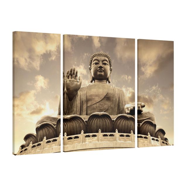Bilder für die Wand Großer Buddha sepia