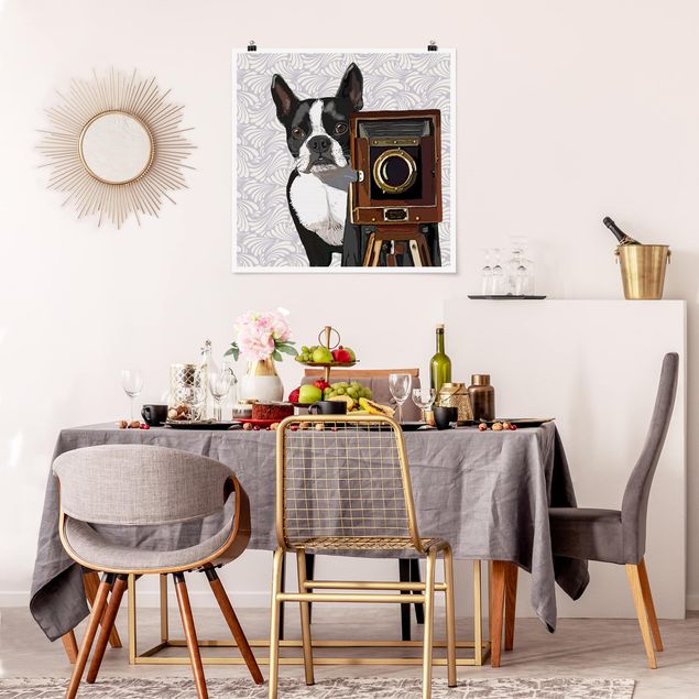 Poster - Tierfotograf Terrier - Quadrat 1:1
