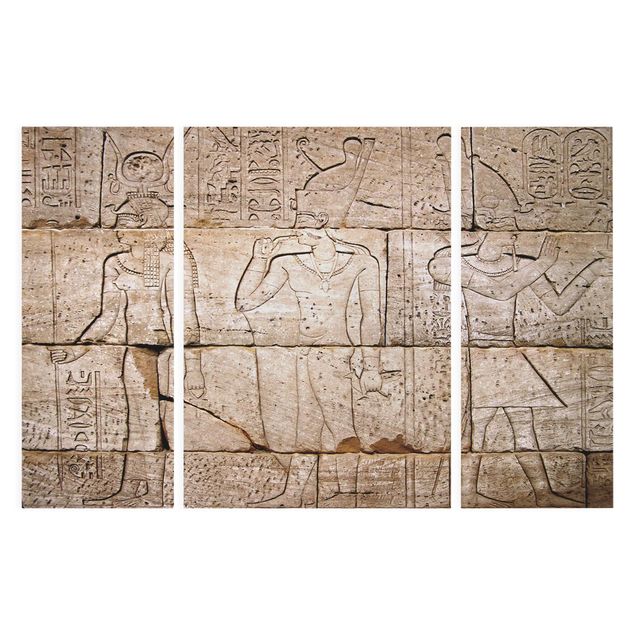 Leinwandbild 3-teilig - Egypt Relief - Triptychon