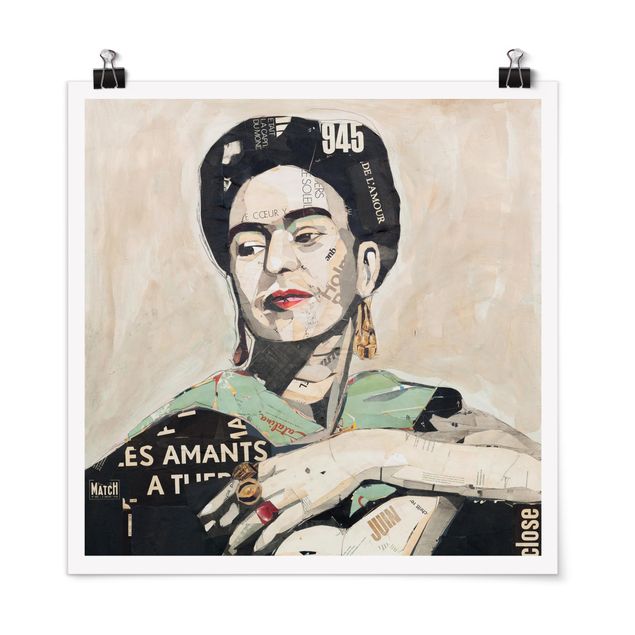 Poster - Frida Kahlo - Collage No.4 - Quadrat 1:1