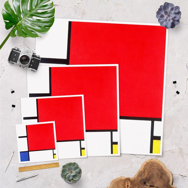 Bilder für die Wand Piet Mondrian - Komposition Rot Blau Gelb