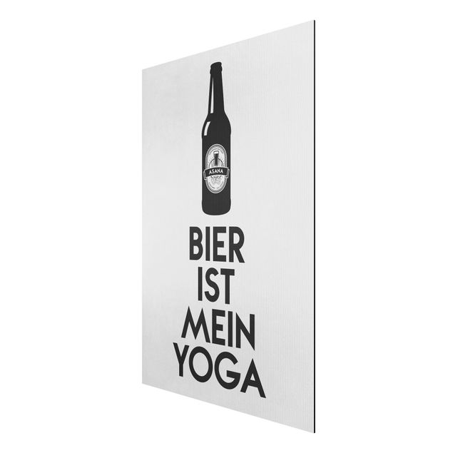 Aluminium Print - Bier Ist Mein Yoga - Hochformat 3:2