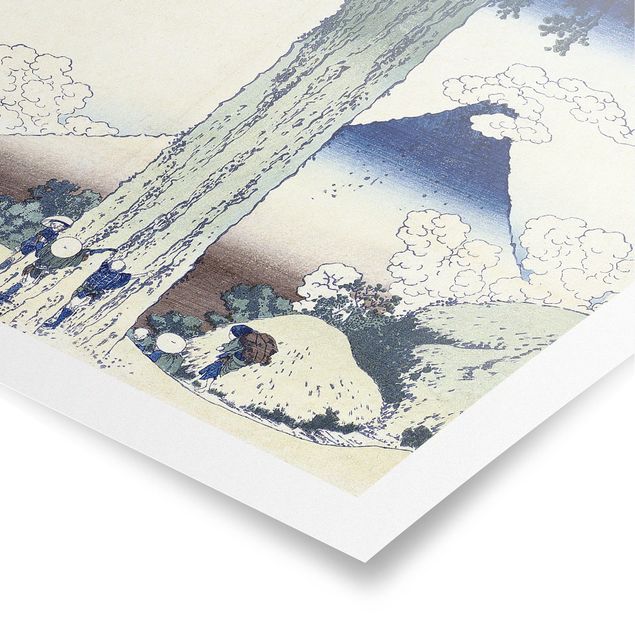 Poster - Katsushika Hokusai - Mishima Pass in der Provinz Kai - Querformat 2:3