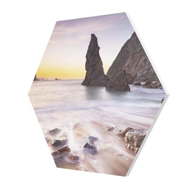 Hexagon Bild Forex - Spanischer Strand bei Sonnenaufgang