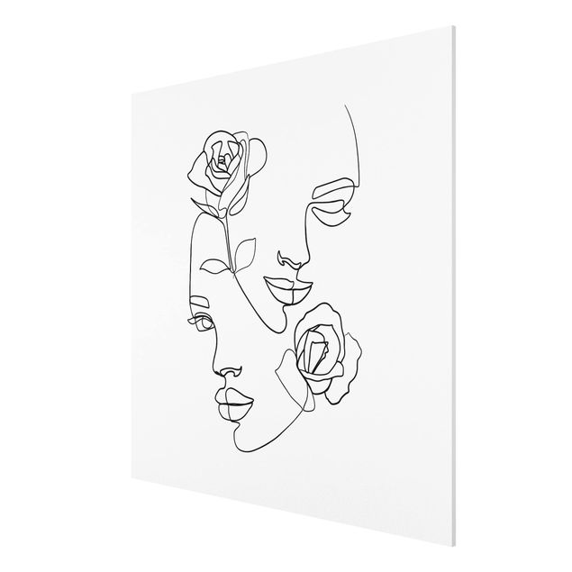 Blek Prints Bilder Line Art Gesichter Frauen Rosen Schwarz Weiß