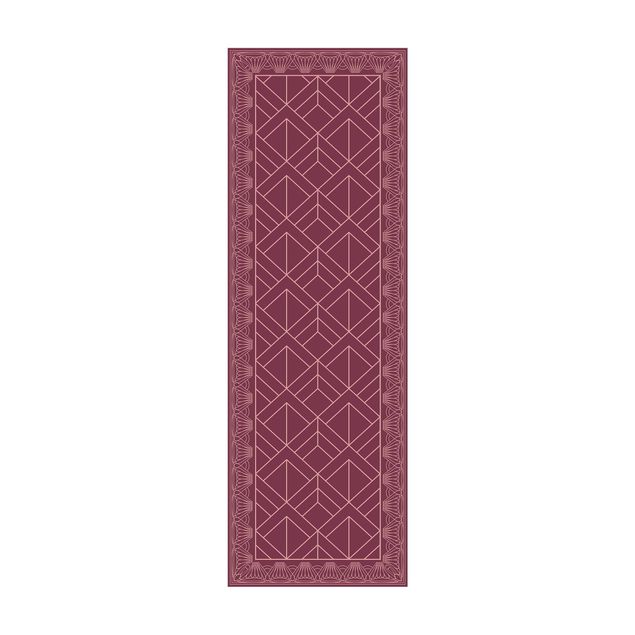 Moderne Teppiche Art Deco Schuppen Muster mit Bordüre
