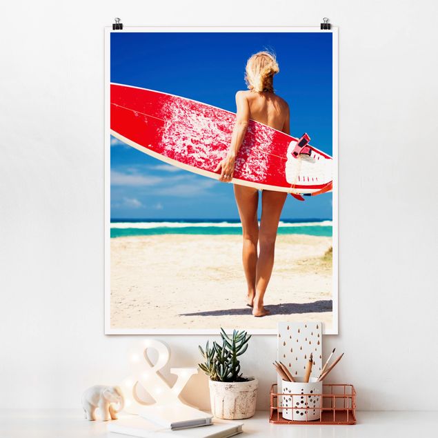 Natur Poster Surfergirl