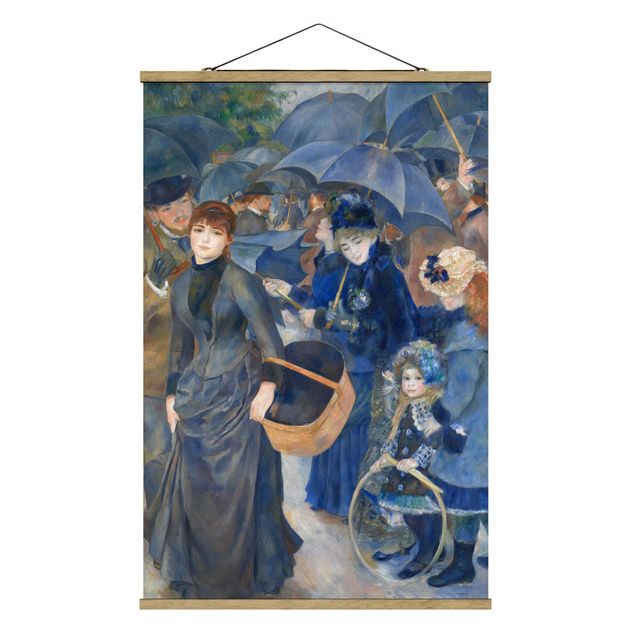 Stoffbilder mit Holzleisten Auguste Renoir - Die Regenschirme