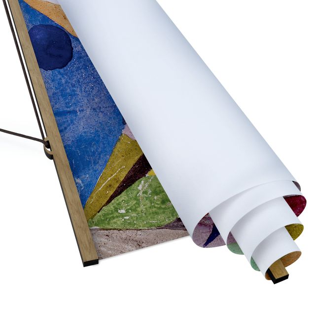 Stoffbild mit Posterleisten - Paul Klee - Mildtropische Landschaft - Hochformat 3:4