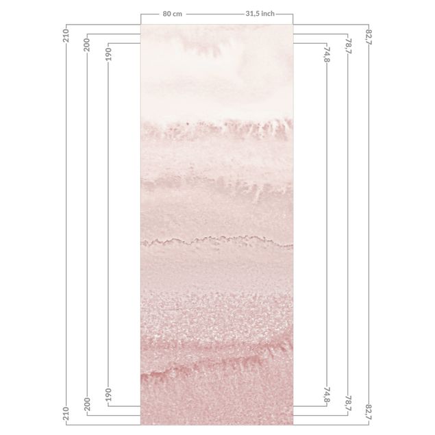 Duschrückwand - Spiel der Farben in Rosa