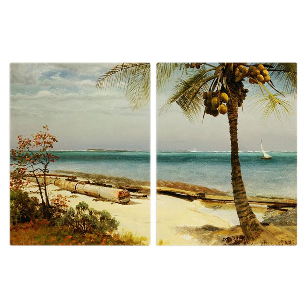 Wandbilder Kunstdruck Albert Bierstadt - Küste in den Tropen
