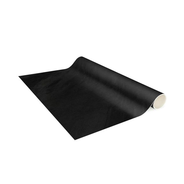 Moderner Teppich Illustration Hund Mops Malerei auf Schwarz Weiß