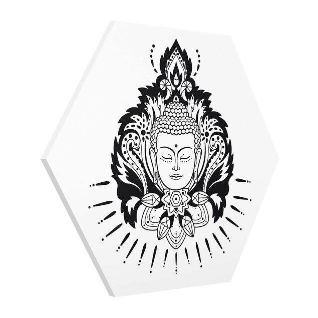 Hexagon Bild Forex - Lotus mit Buddha