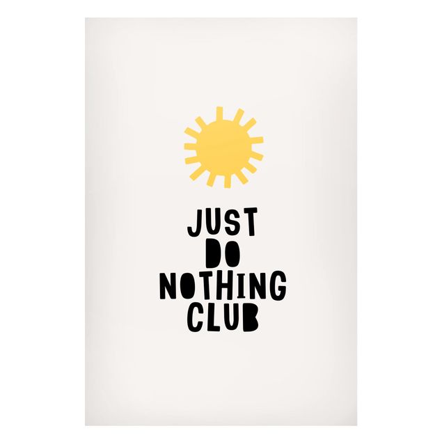Bilder für die Wand Do Nothing Club Gelb
