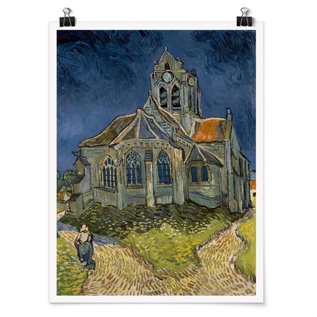 Kunstkopie Poster Vincent van Gogh - Kirche Auvers-sur-Oise