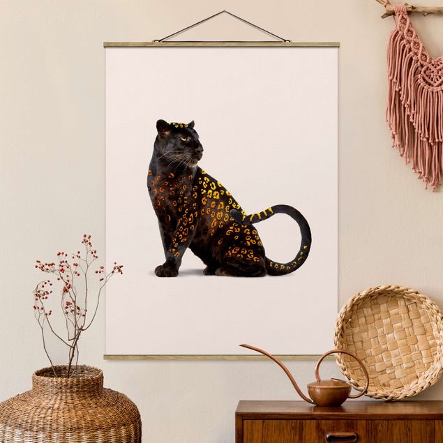 Wandbilder Tiere Goldener Panther