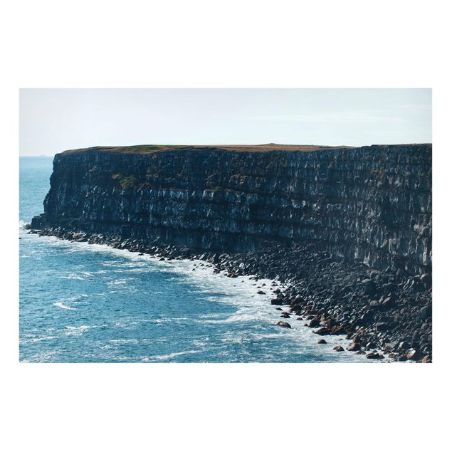 Magnettafel Strand Felsige Klippen auf Island