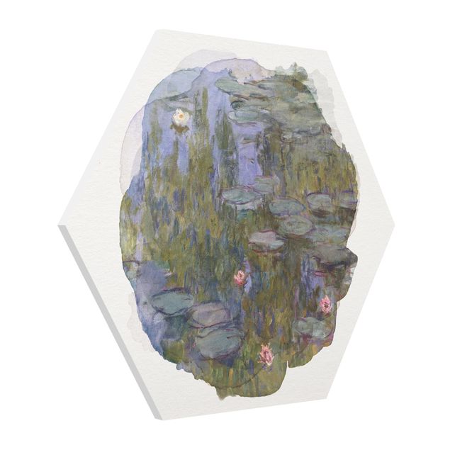 Schöne Wandbilder Wasserfarben - Claude Monet - Seerosen (Nympheas)
