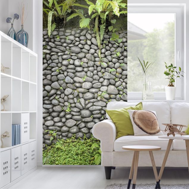 Raumteiler - Steinwand Mit Pflanzen 250x120cm