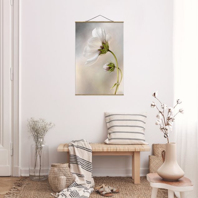 Stoffbild mit Posterleisten - Himmlischer Blütentraum - Hochformat 2:3