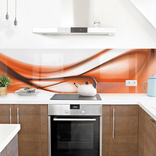 Küchenrückwand abstrakt Orange Touch