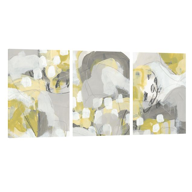 Leinwand Kunstdruck Zitronen im Nebel Set III